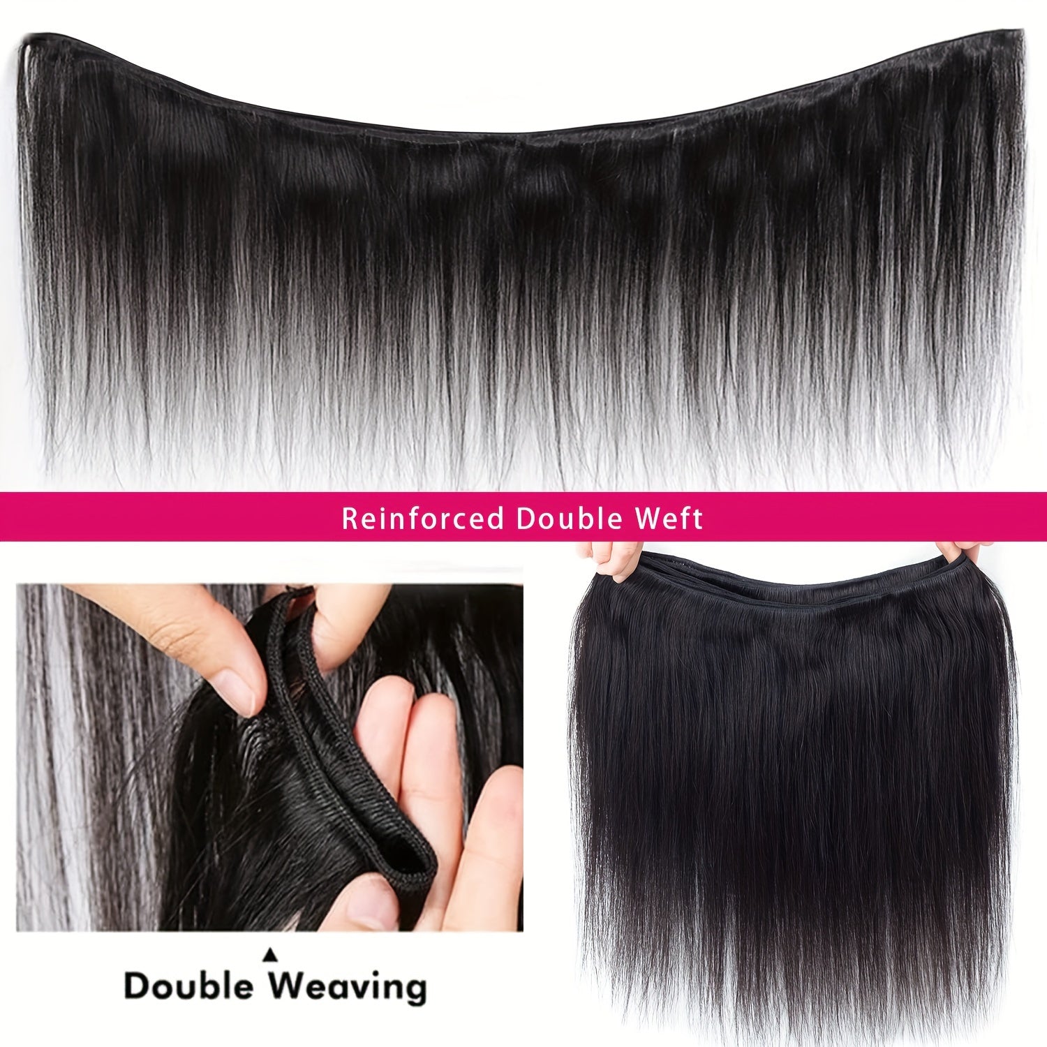 10A Human Hair Bundles Straight Hair Bundles Brazilian Straight Human Hair Bundles Unprocessed Virgin Weave 1 Bundles Human Hair Raw Remy Hair Bundles Deals Natural Black